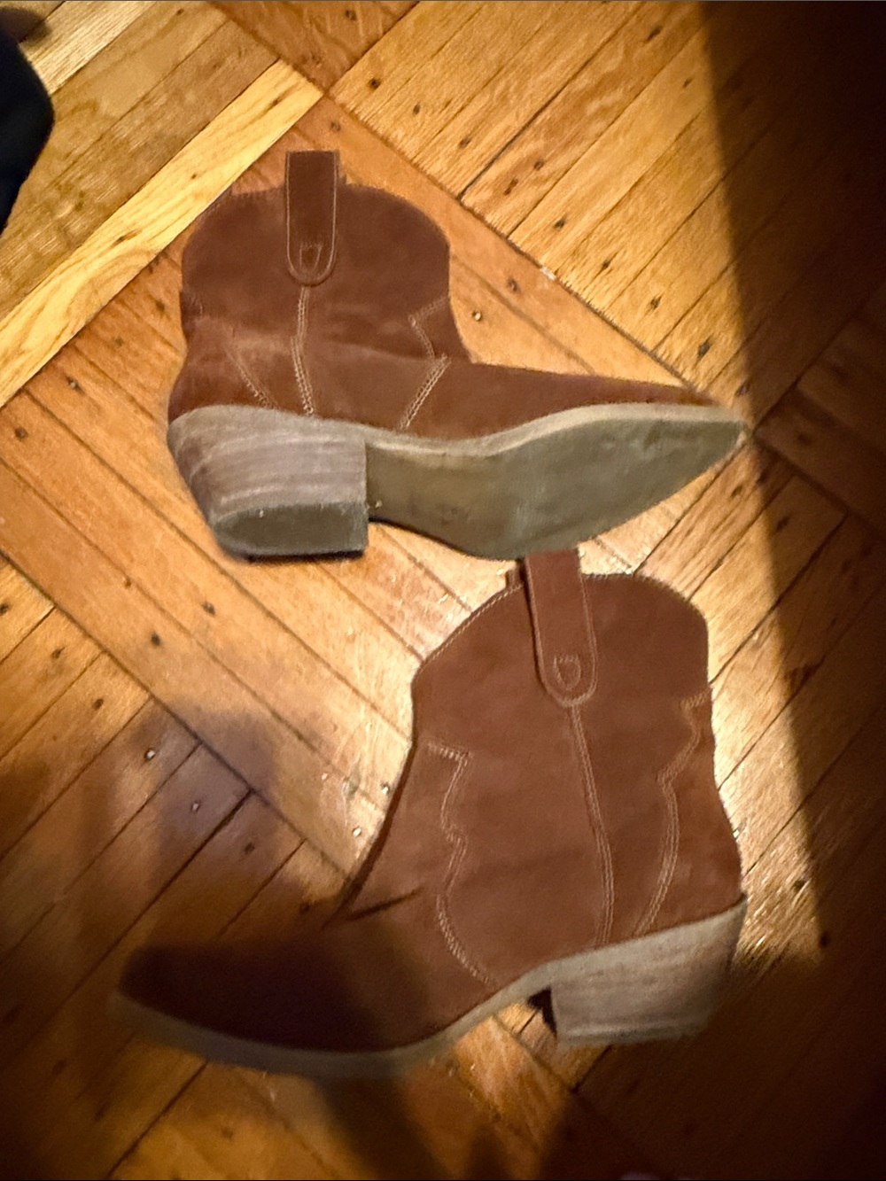 Steve Madden Brown Suede Ankle Booties - Picture 5 of 5
